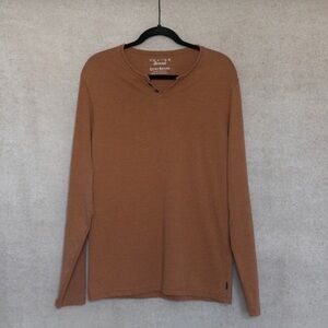 Lucky Brand Venice Burnout Tan Long Sleeve Shirt